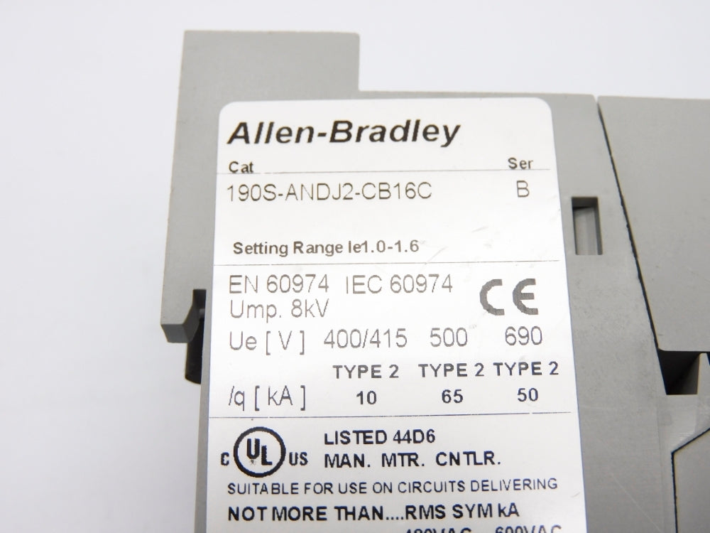 ALLEN BRADLEY 190S-ANDJ2-CB16C SER. B NSNP