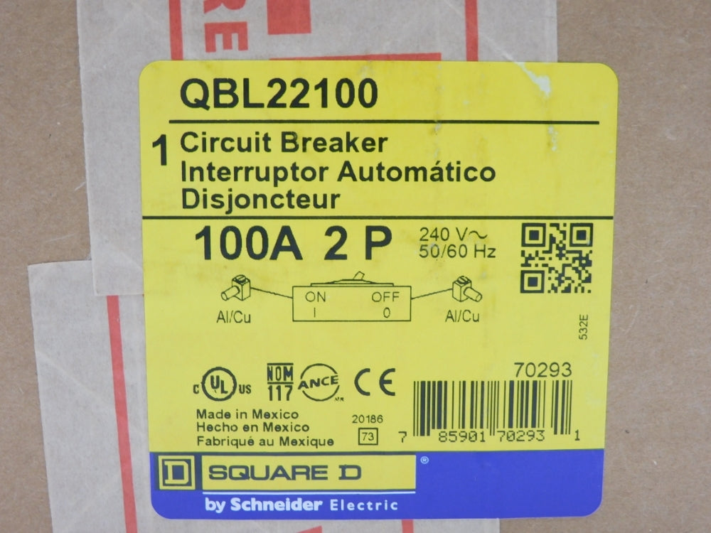 SQUARE D QBL22100 240V 100A NSFS