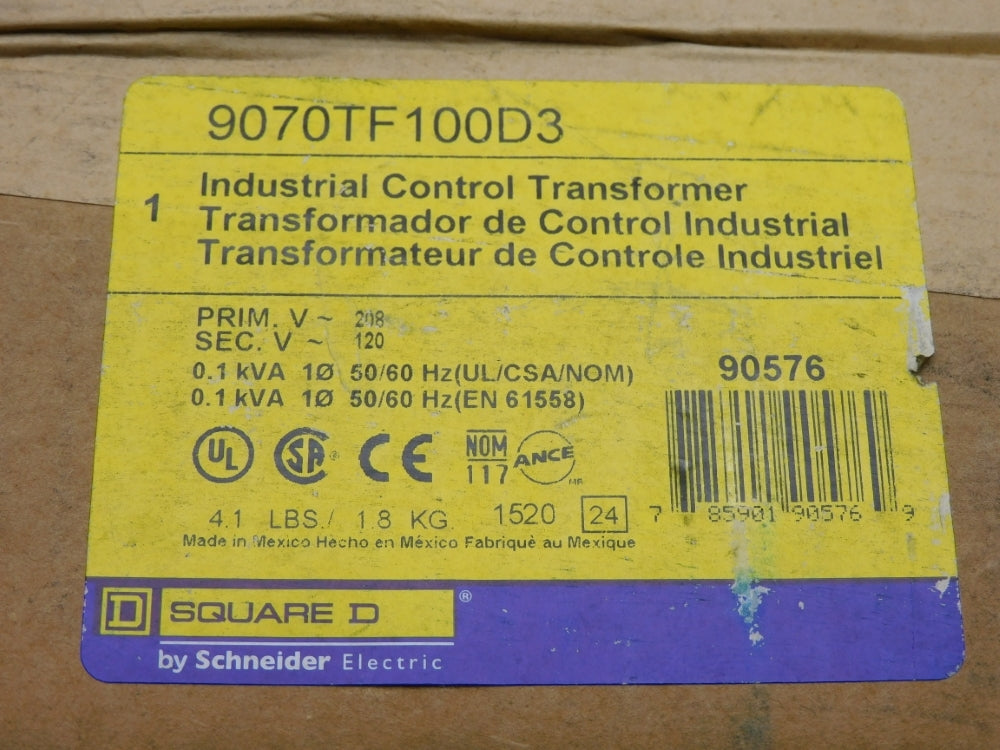 SQUARE D 9070TF100D3 208V NSFS