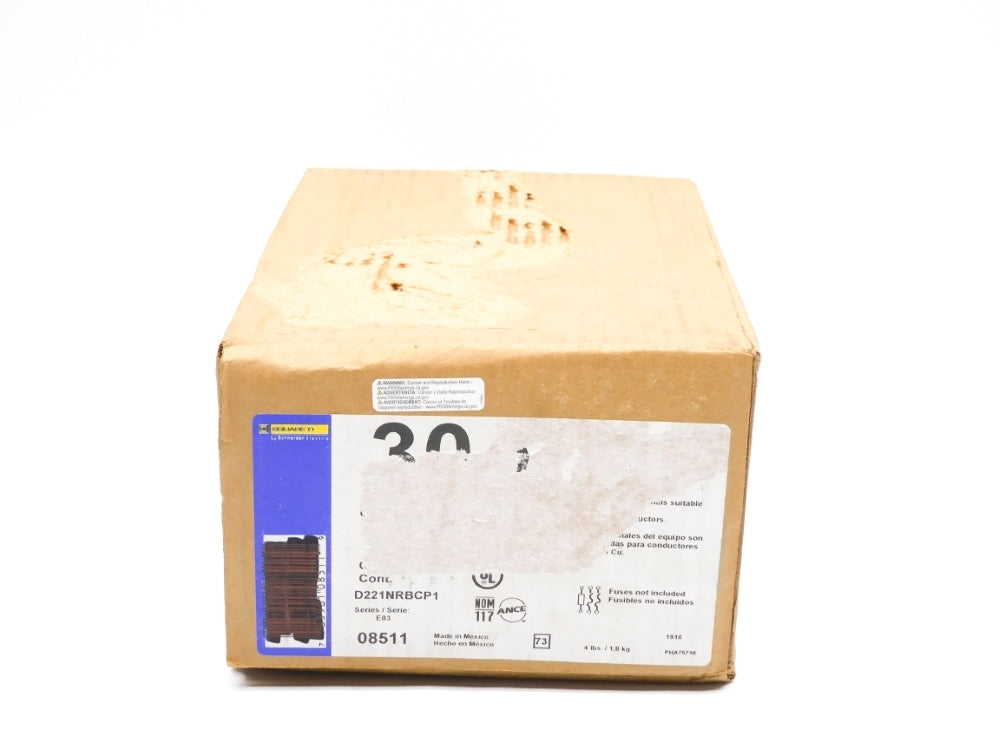 SQUARE D D221NRBCP1 SER. E03 240V 30A NSFS