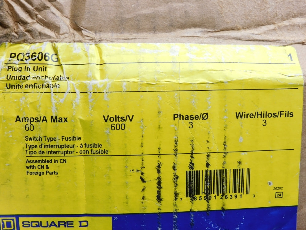 SQUARE D PQ3606G (AS PICTURED) NSMP