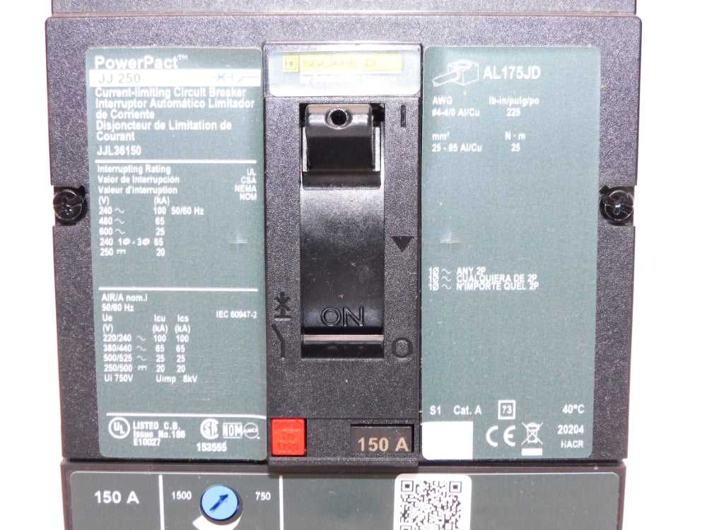 SQUARE D JJL36150 600V 150A NSMP