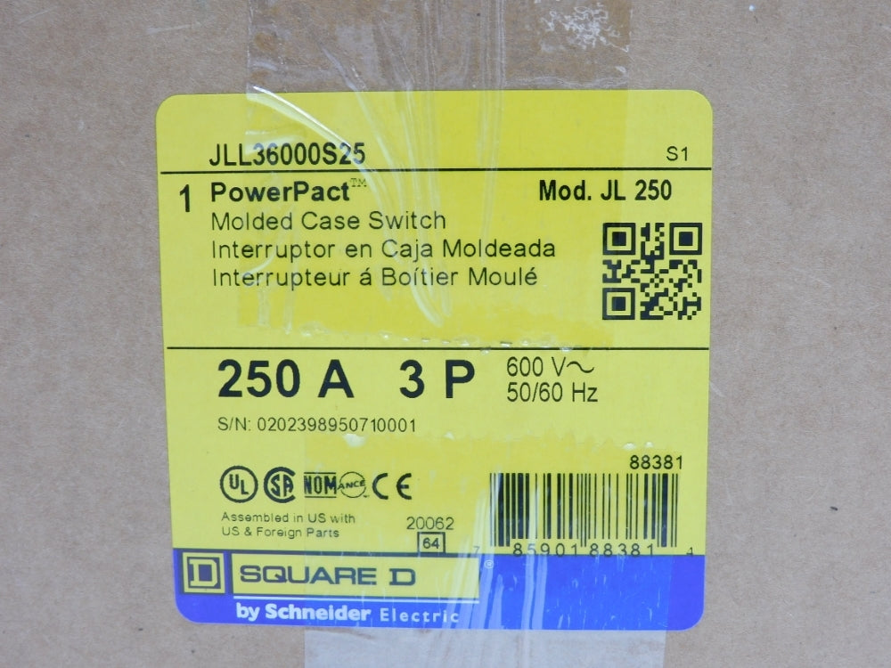 SQUARE D JLL36000S25 250A 600V NSMP