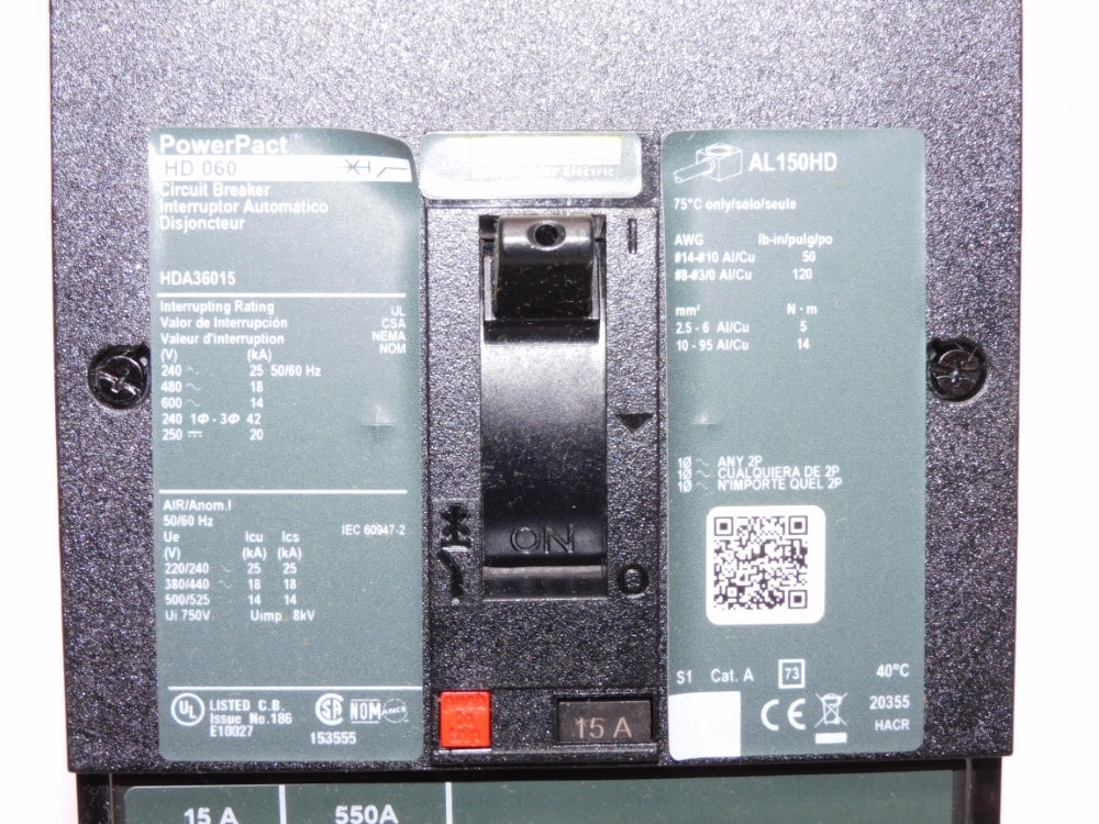 SQUARE D HDA36015 600V 15A NSMP