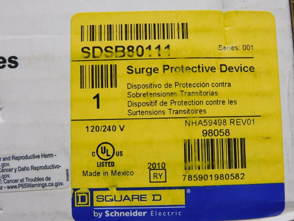 SQUARE D SDSB80111 SER. 001 240V NSMP