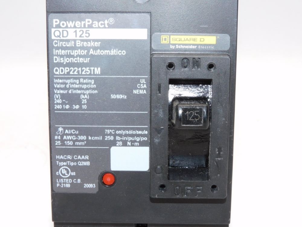 SQUARE D QDP22125TM 240V 125A NSMP