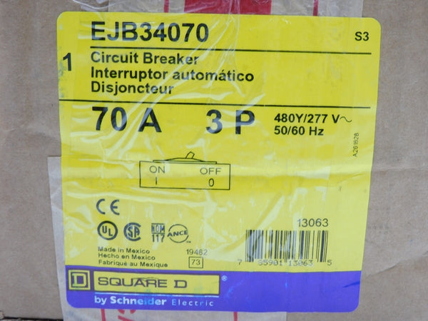 SQUARE D EJB34070 277V 70A NSMP