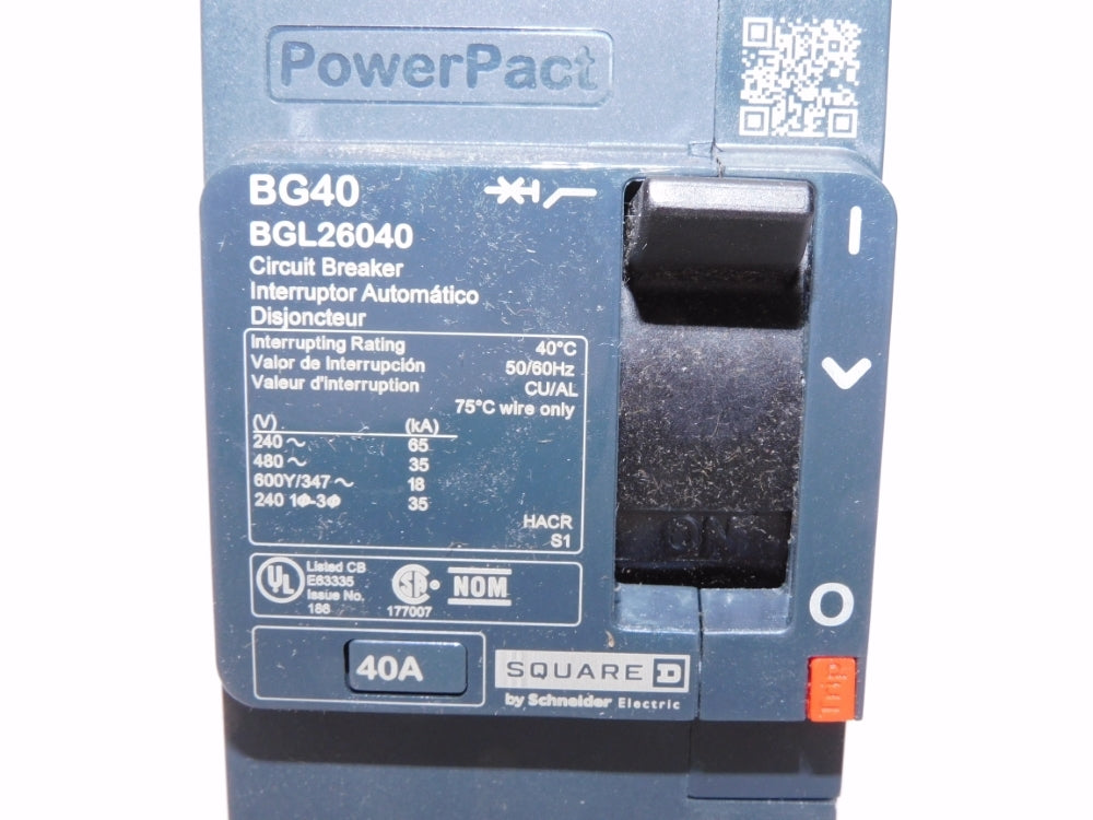 SQUARE D BGL26040 40A 480V NSMP