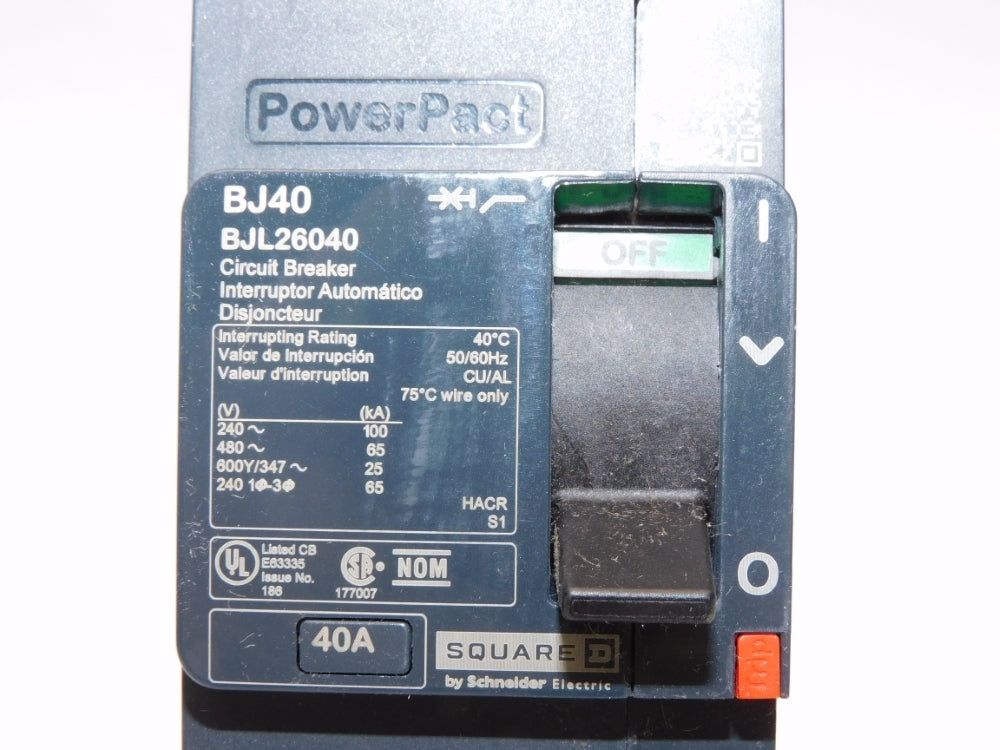 SQUARE D BJL26040 40A 480V NSMP