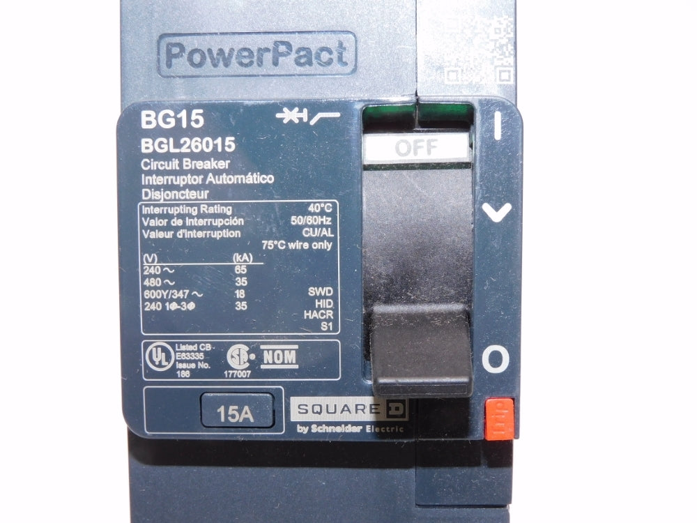 SQUARE D BGL26015 15A 480V NSMP