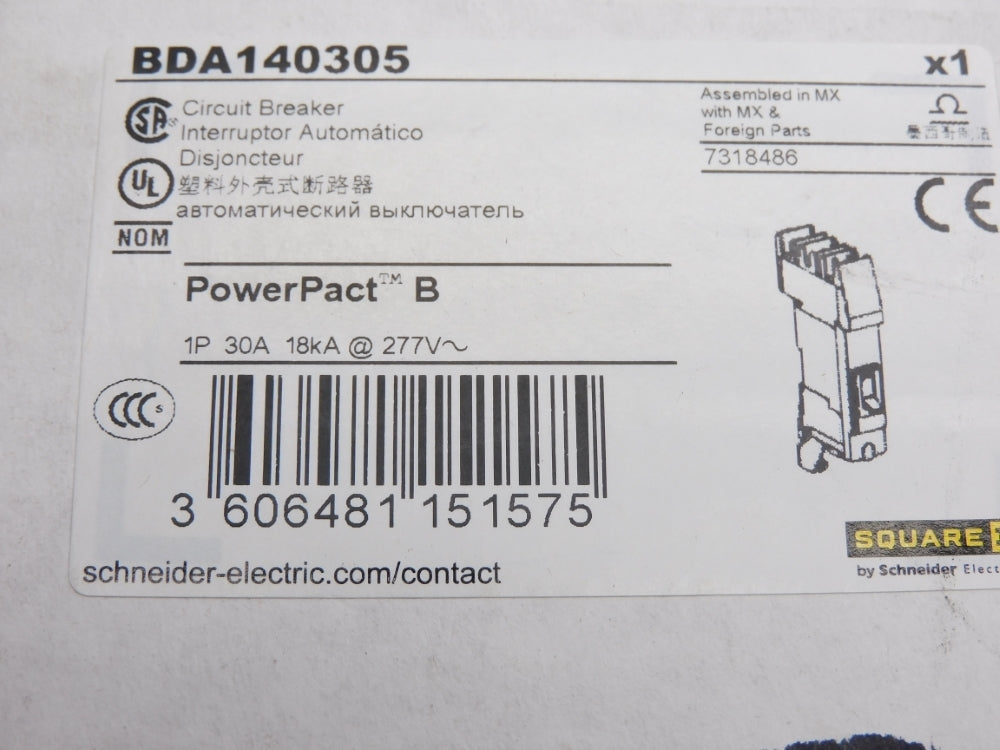 SQUARE D BDA140305 30A 277V NSMP
