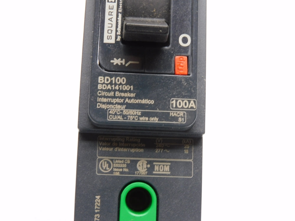 SQUARE D BDA141001 100A 277V NSMP