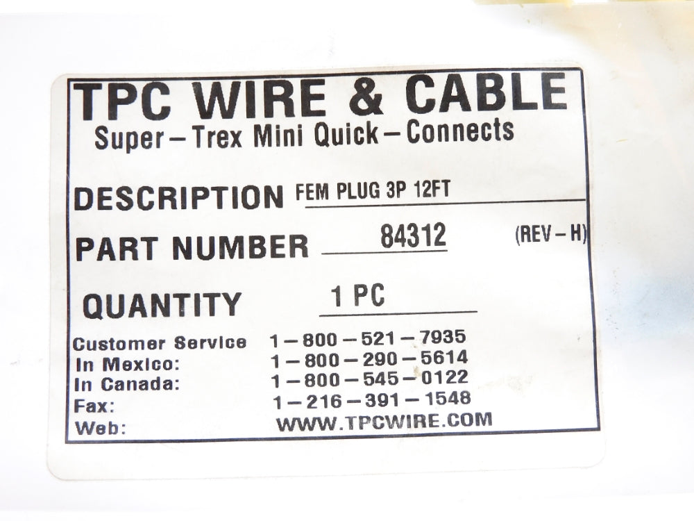 TPC WIRE&CABLE 84312 NSMP
