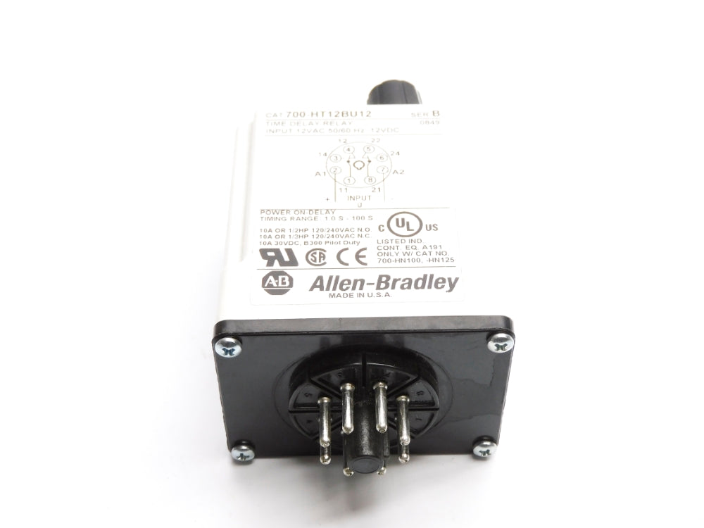 ALLEN BRADLEY 700-HT12BU12 SER. B 12VAC/DC 1.0S-100SEC. NSNP
