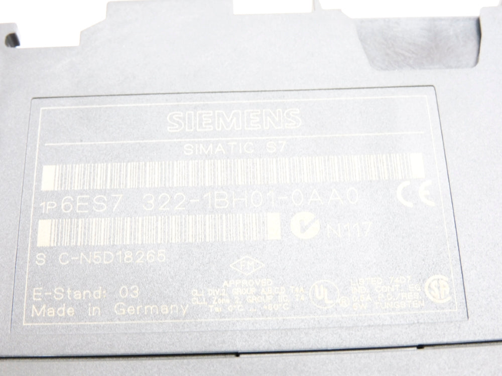 SIEMENS 6ES7322-1BH01-0AA0 24VDC 0.5A UNMP