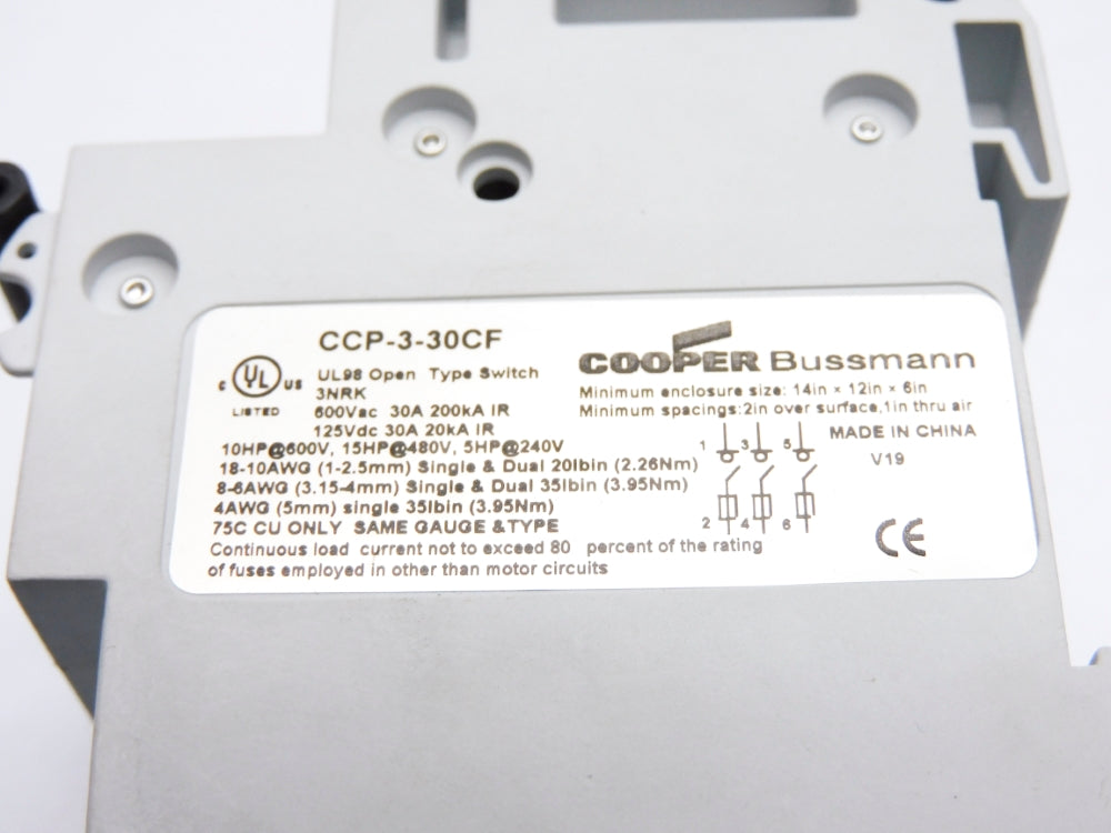 COOPER BUSSMANN CCP-3-30CF 30A 600VAC NSMP