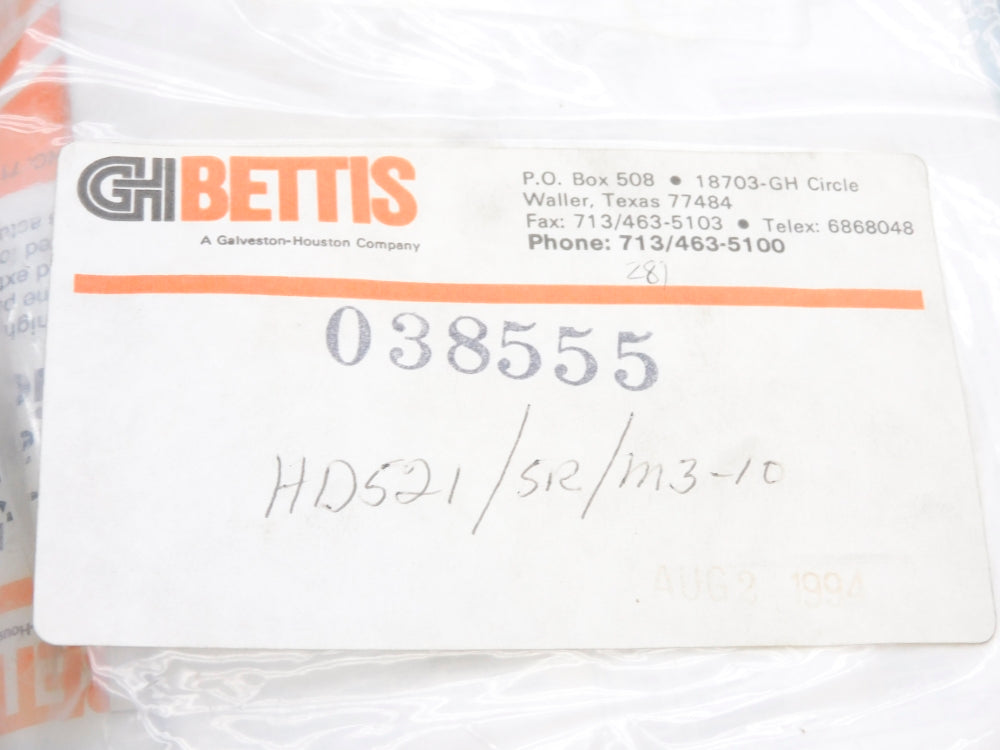 GH BETTIS 038555 NSMP
