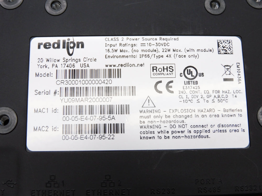 RED LION CONTROLS CR30001000000420 NSNP