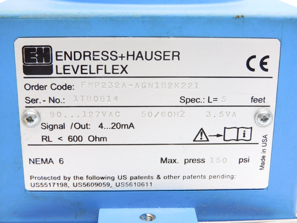 ENDRESS+HAUSER FMP232A-AGN1B2K221 UNMP