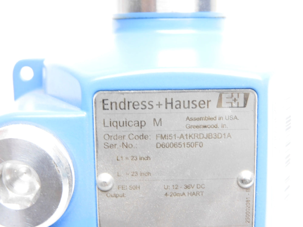 ENDRESS+HAUSER FMI51-A1KRDJB3D1A 23" UNMP