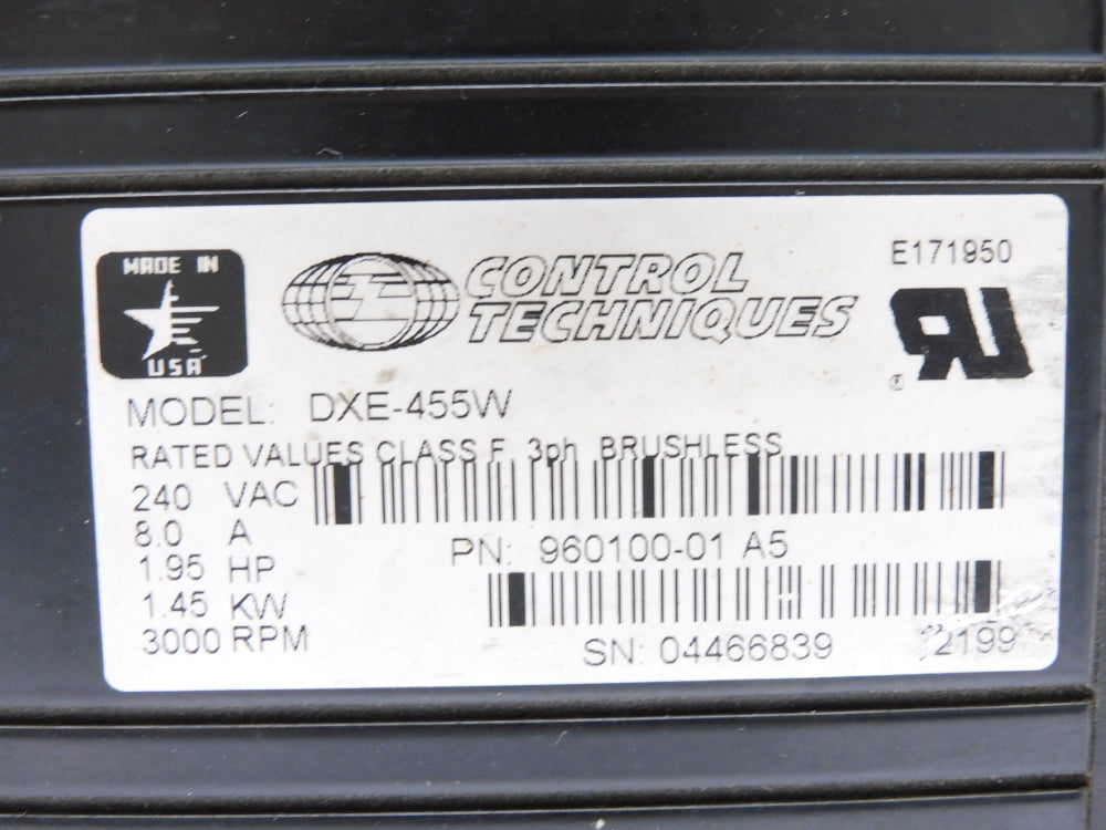CONTROL TECHNIQUES DXE-455W 960100-01 UNMP