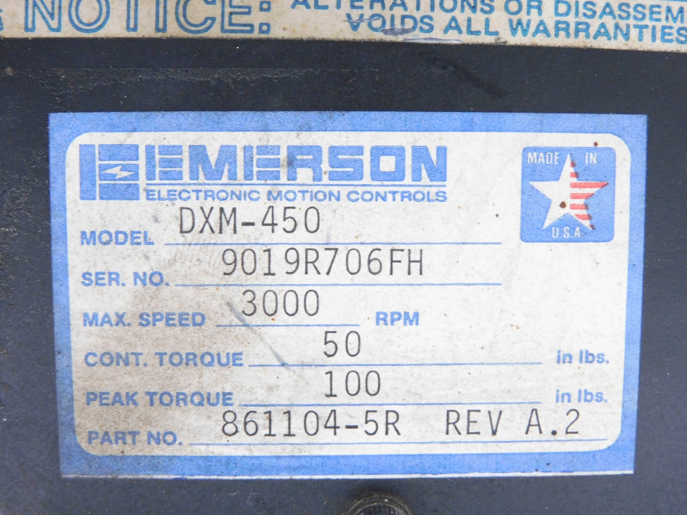 EMERSON DXM-450 861104-5R UNMP