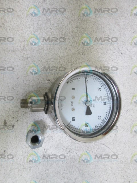 NOSHOK 4" GAUGE 1/4" BOTTOM CONN. 40.400.60 PSI *NEW IN BOX*