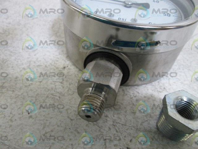 NOSHOK 4" GAUGE 1/4" BOTTOM CONN. 40.400.60 PSI *NEW IN BOX*