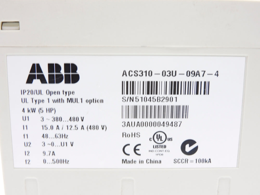 ABB ACS310-03U-09A7-4 3AUA0000049487 UNMP
