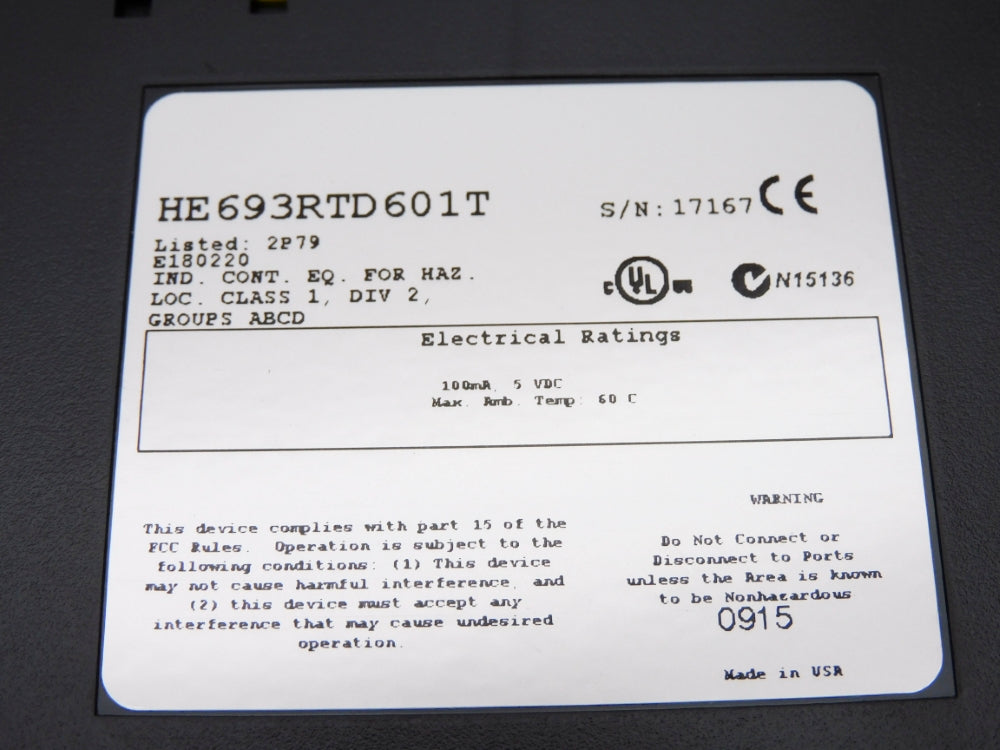 HORNER HE693RTD601T NSMP