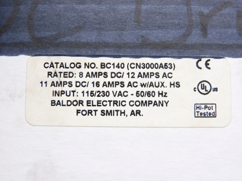 BALDOR BC140 (CN3000A53) 115/230VAC NSMP