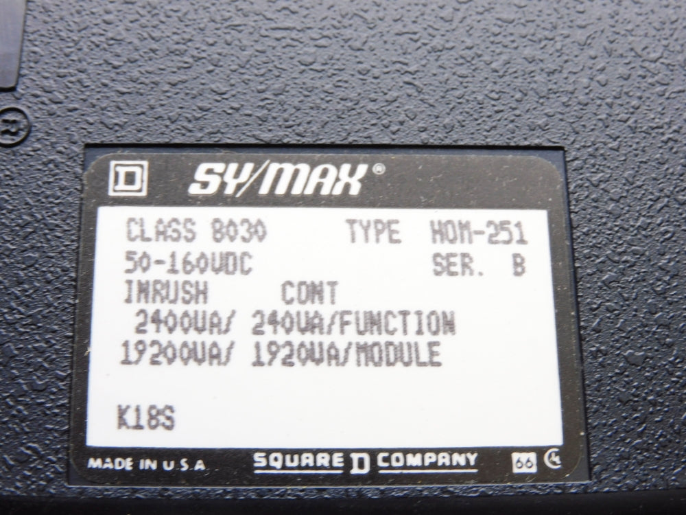 SQUARE D 8030HOM251 SER. B UNMP