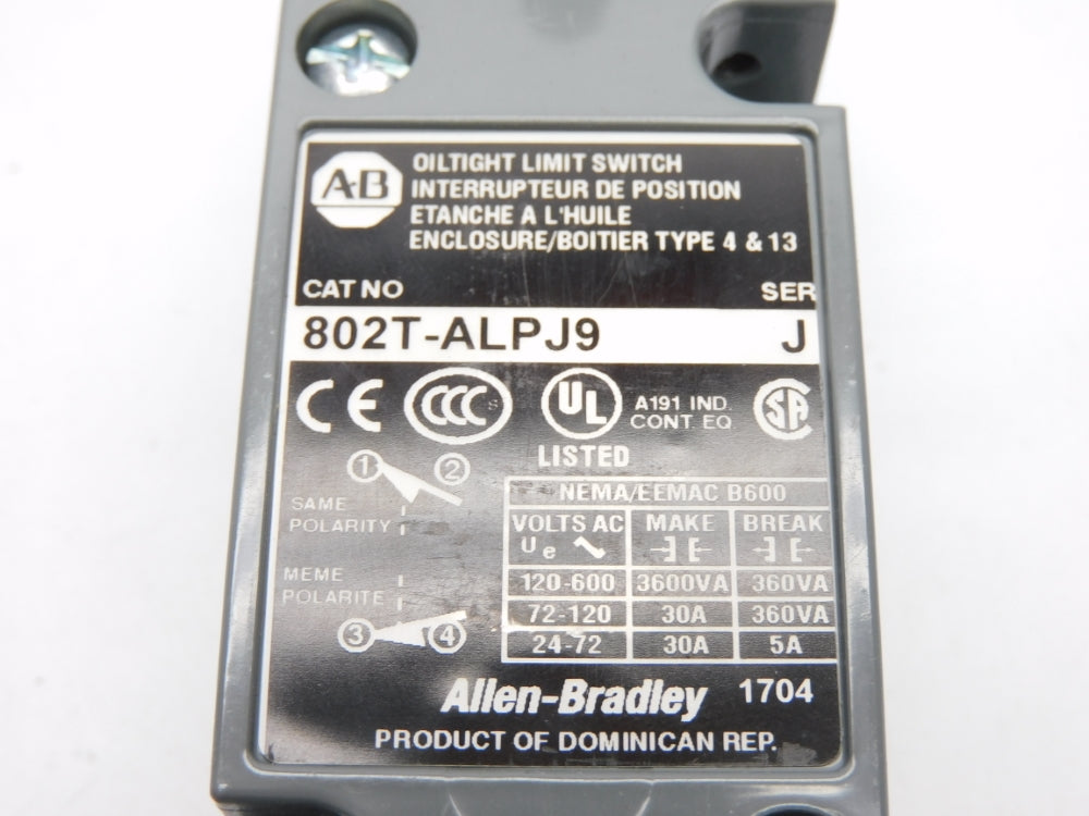 INDUSTRIAL SPARE PART 802T-ALPJ9 SER. J (WH) NSMP