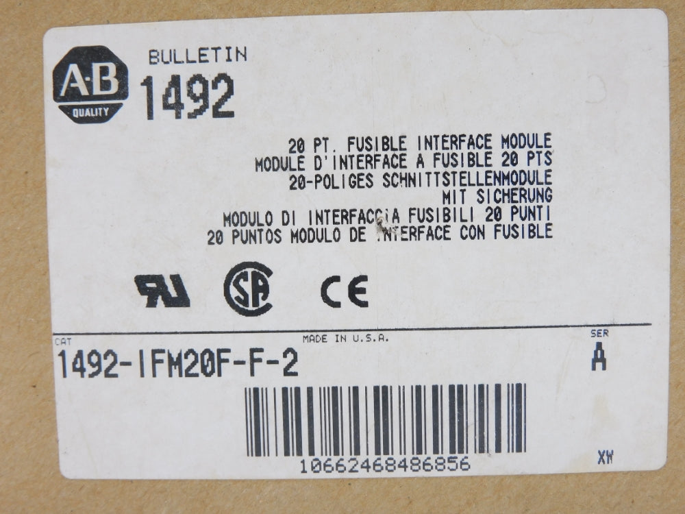 ALLEN BRADLEY 1492-IFM20F-F-2 SER. A (BR/WH) NSMP