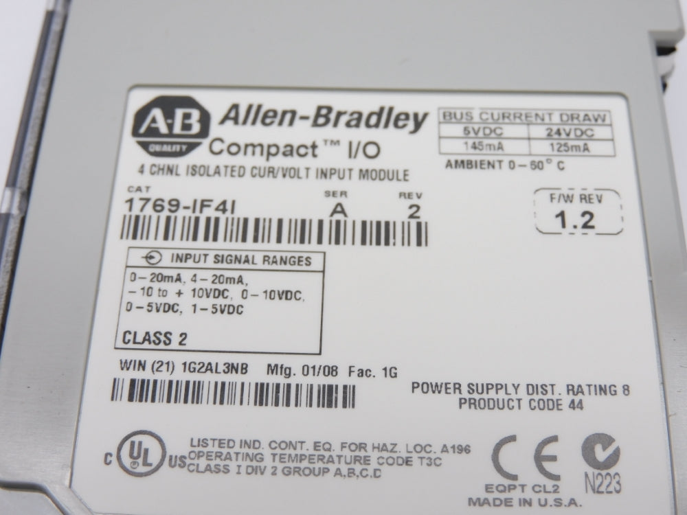 ALLEN BRADLEY 1769-IF4I SER. A F/W 1.2 NSMP