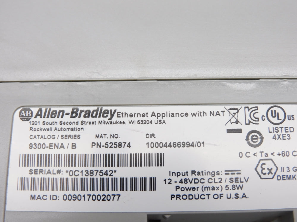 ALLEN BRADLEY 9300-ENA SER. B NSNP