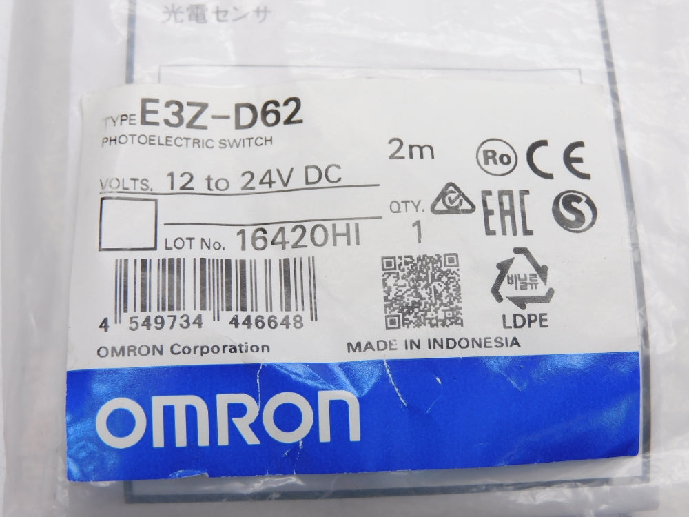 OMRON E3Z-D62 12-24VDC 2M NSMP