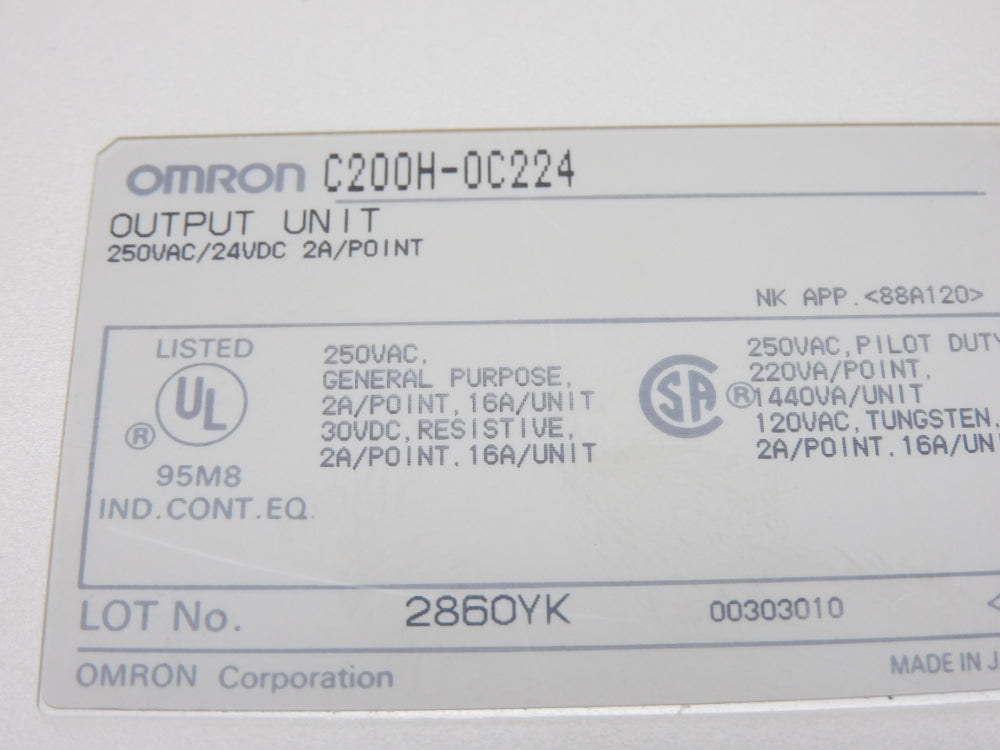 OMRON C200H-OC224 250VAC 2A NSMP