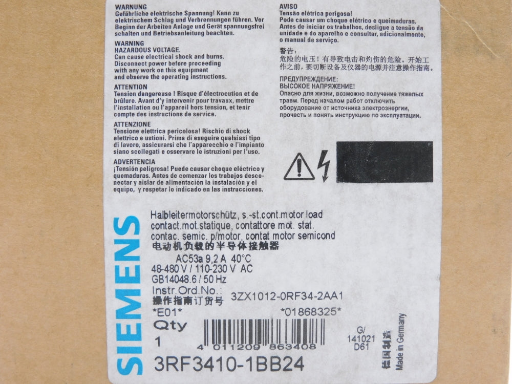 SIEMENS 3RF3410-1BB24 48-480V 110-230VAC NSMP