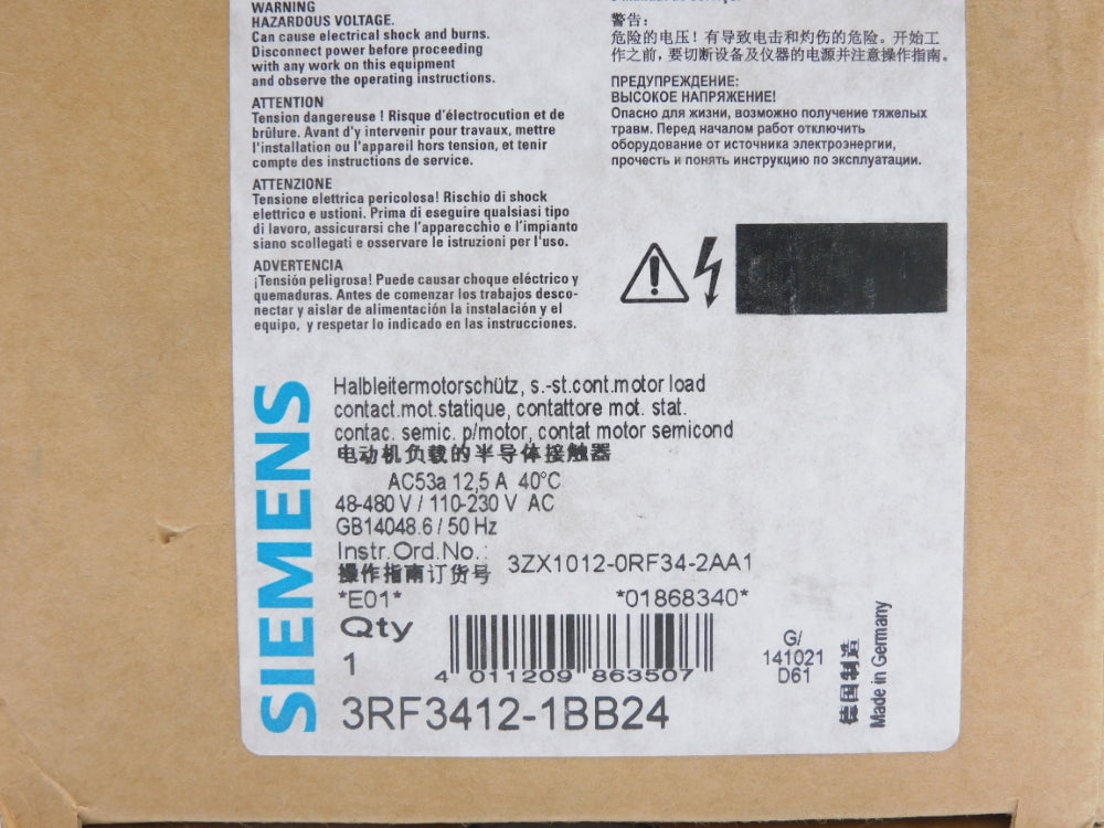 SIEMENS 3RF3412-1BB24 48-480V/110-230VAC NSMP