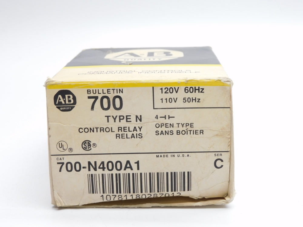 ALLEN BRADLEY 700-N400A1 SER. C 120/110V (BK/YL) (AS PICTURED) NSMP