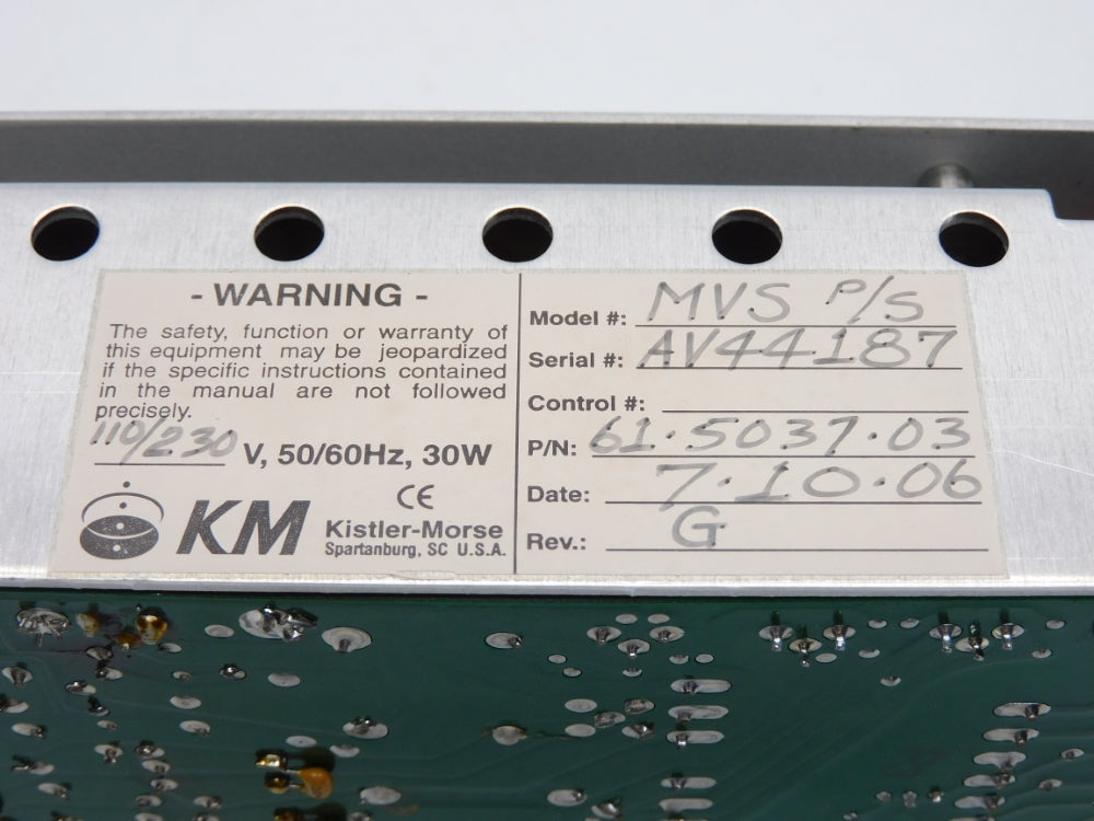 KISTLER-MORSE MVS-P/S 61-5037-03 UNMP