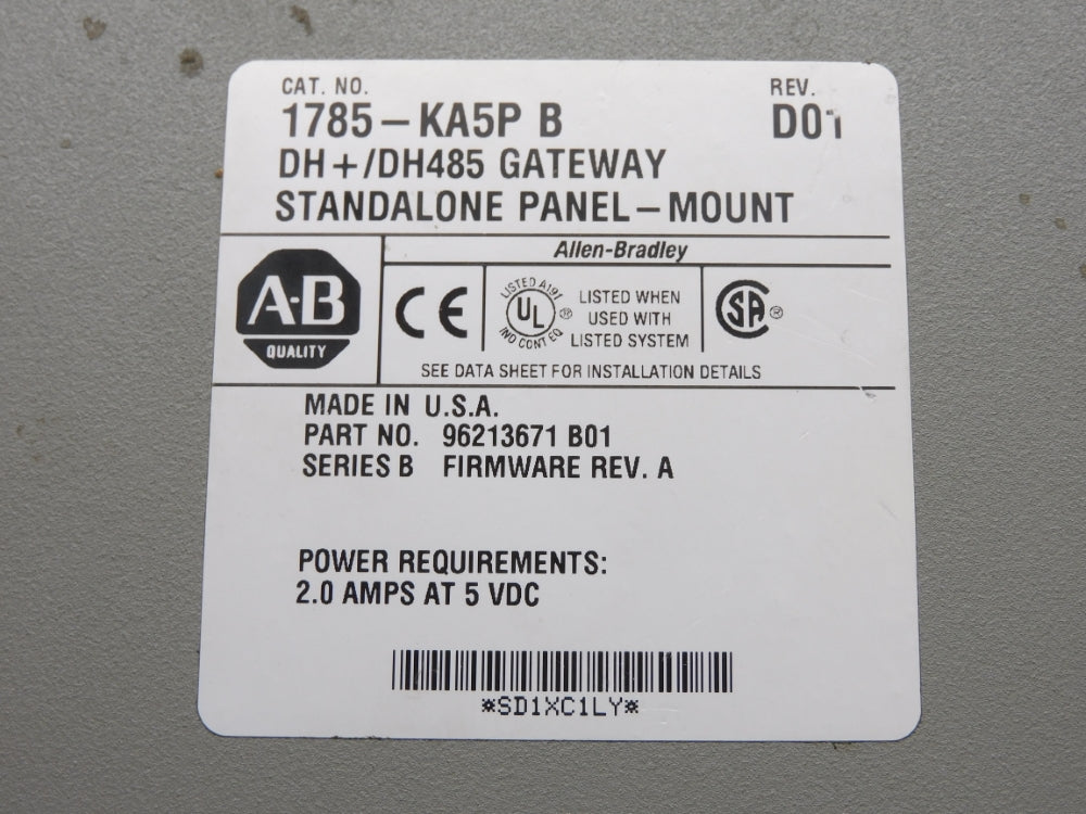 ALLEN BRADLEY 1785-KA5P SER. B F/W A UNMP