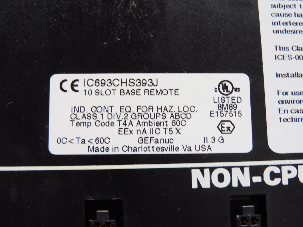 FANUC IC693CHS393J UNMP