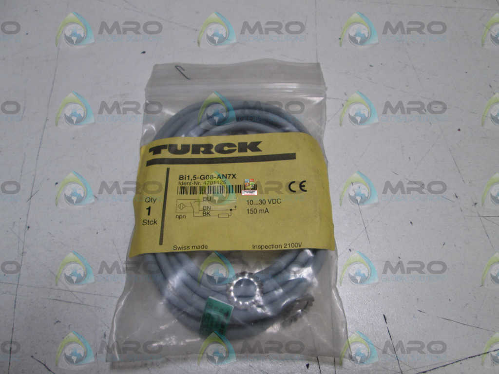 TURCK INDUCTIVE PROC SENSOR Bi1,5-G08-AN7X *NEW IN FACTORY BAG*