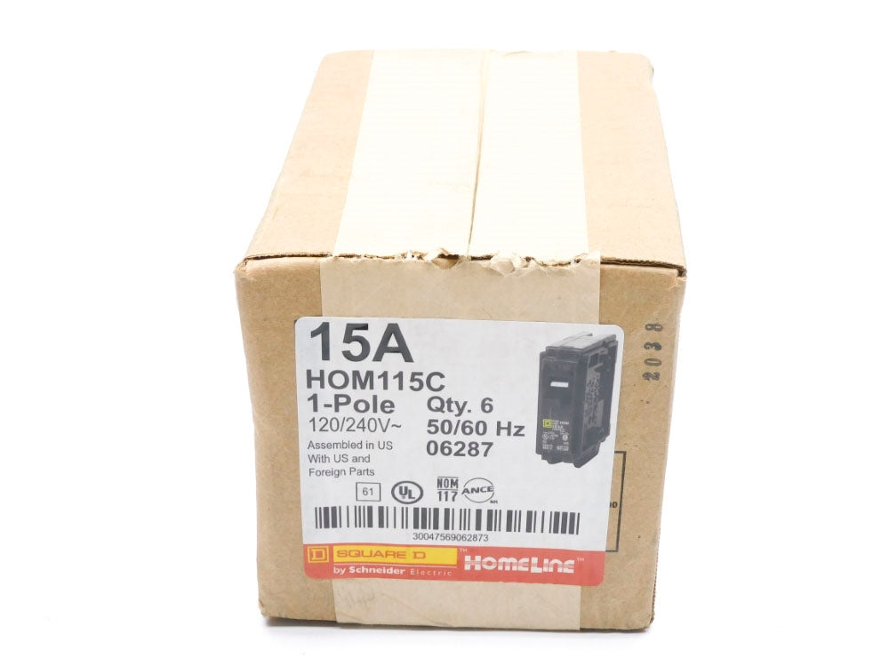 SQUARE D HOM115C 15A 120/240V (PKG OF 6) NSFS