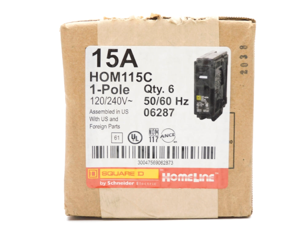 SQUARE D HOM115C 15A 120/240V (PKG OF 6) NSFS