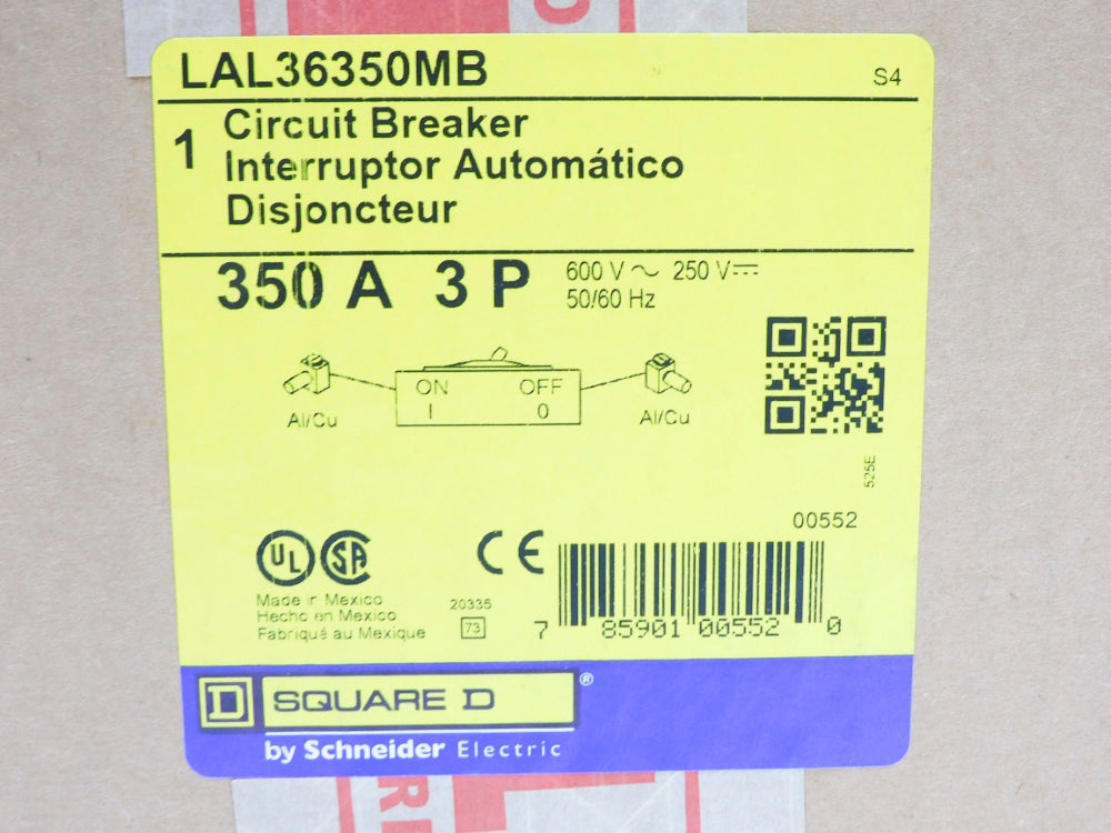 SQUARE D LAL36350MB 350A 600/250V NSMP