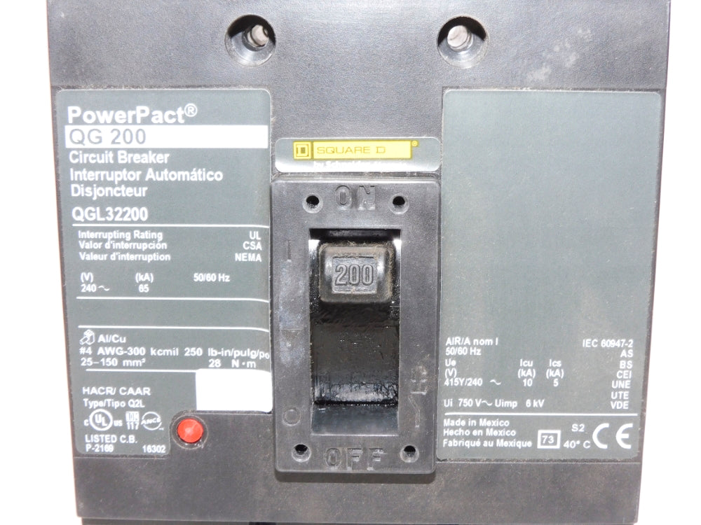 SQUARE D QGL32200 200A 240V NSMP
