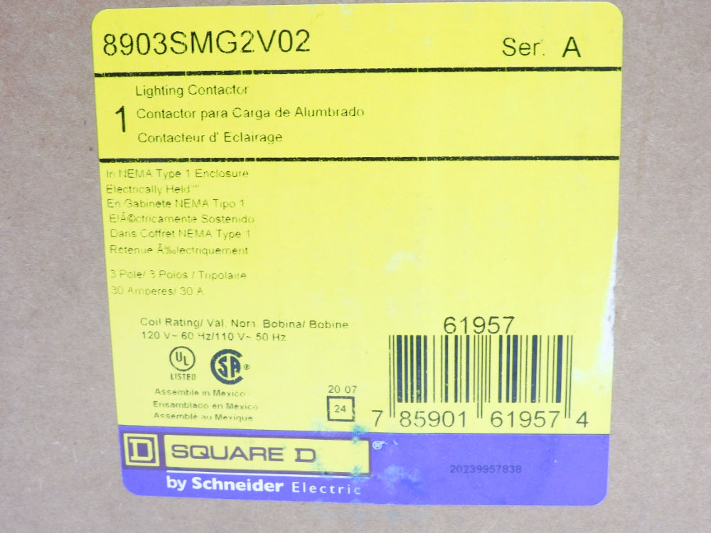 SQUARE D 8903SMG2V02 SER. A 110/120V 30A NSMP